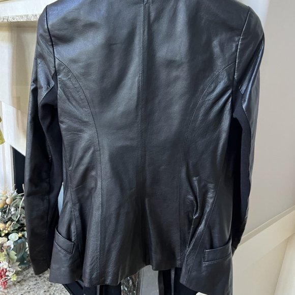 Danier Leather Blazer Black XXS - Picture 2 of 2